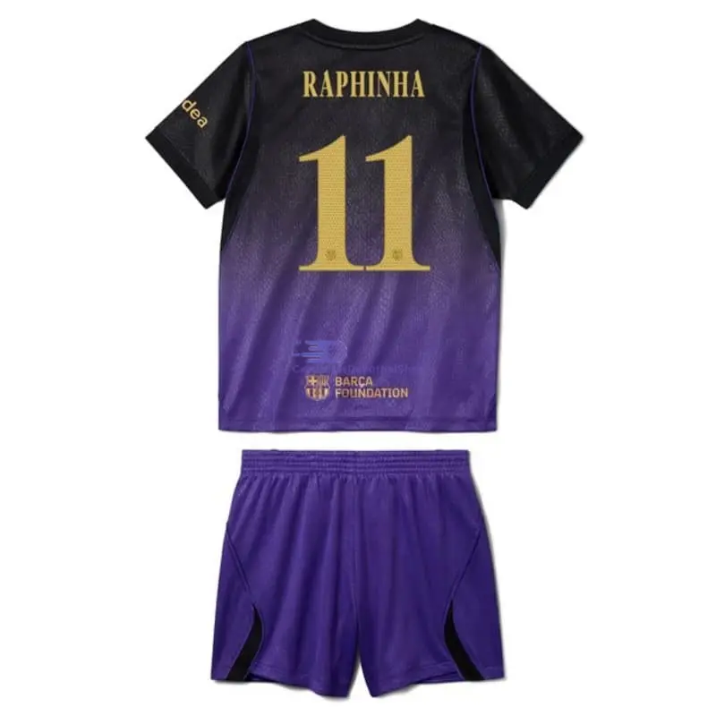 Camiseta CUBARSÍ 5 Barcelona Negro/Morado 2026/2027  2ª Equipación Niño Kit UCL