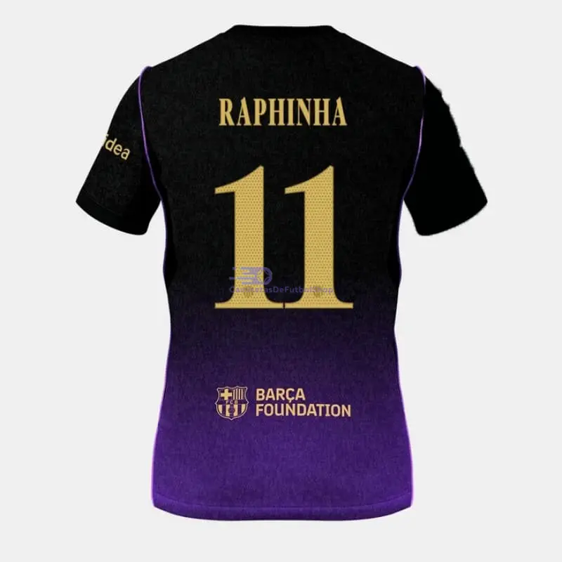 Camiseta RAPHINHA 11 Barcelona 2026/2027 2ª Equipación Negro/Morado UCL
