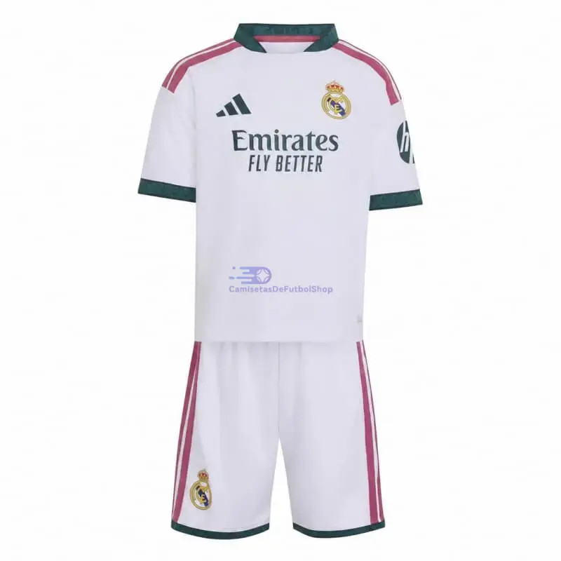 Camiseta VVALVERDE 8 Real Madrid 2026/2027 1ª Equipación Blanco Niño Kit con Parche HP