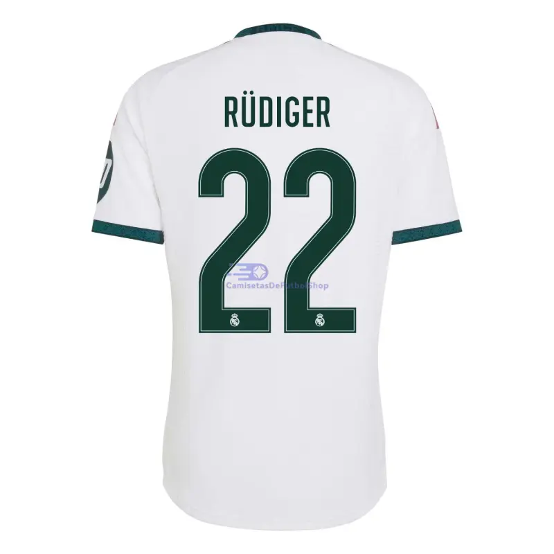 Camiseta RUDIGER 22 Real Madrid 2026/2027 1ª Equipación Blanco con Parche HP