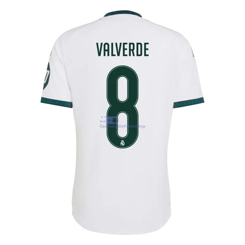 Camiseta VALVERDE 8 Real Madrid 2026/2027 1ª Equipación Blanco con Parche HP