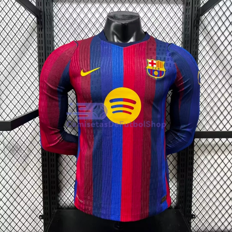 Camiseta Barcelona 2026/2027 1ª Equipación ML Rojo/Azul (EDICIÓN JUGADOR)