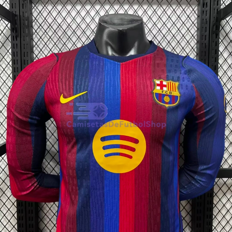 Camiseta Barcelona 2026/2027 1ª Equipación ML Rojo/Azul (EDICIÓN JUGADOR)