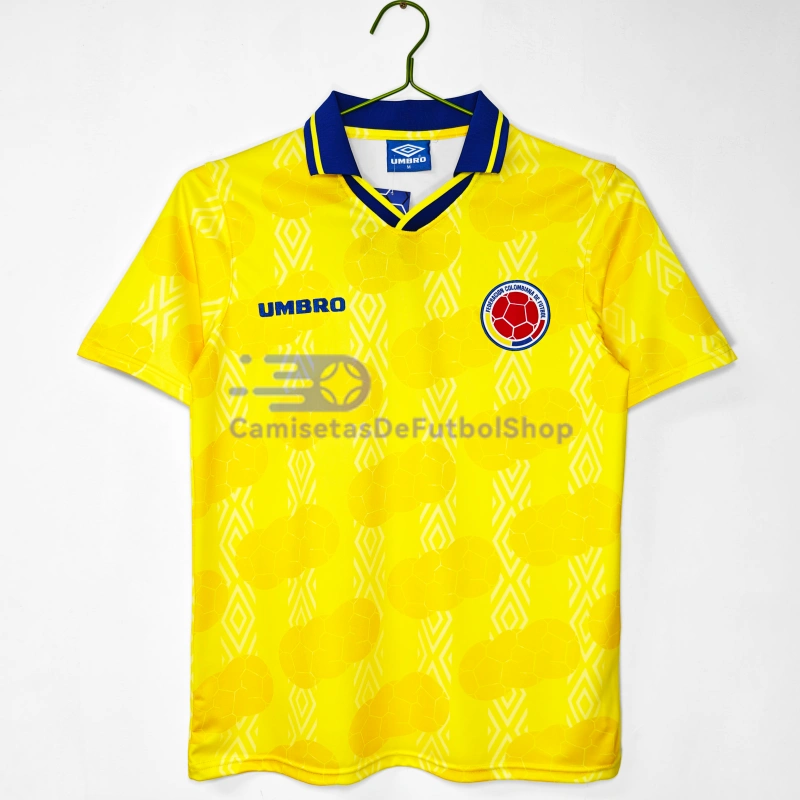 Camiseta Colombia 1995 1ª Equipación Retro Amarillo