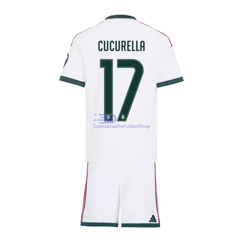 Camiseta CUCURELLA 17 Real Madrid 2026/2027 1ª Equipación Blanco Niño Kit con Parche HP