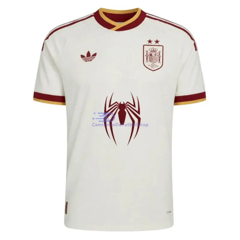 Camiseta España Mundial x Spiderman 2026 2ª Equipación Blanco 2 Estrellas