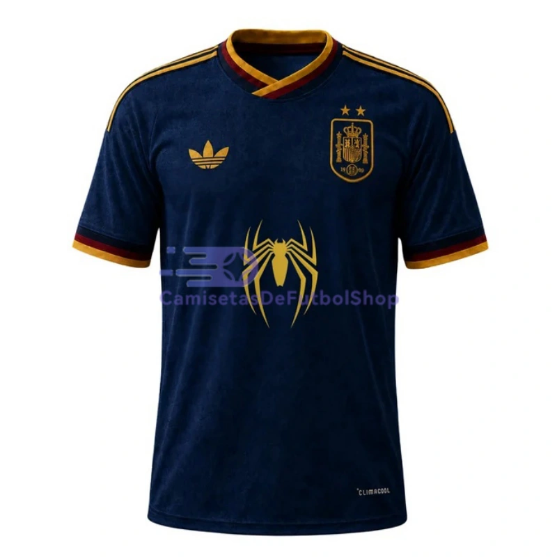 Camiseta España Mundial 2026 x Spiderman Azul 2 Estrellas