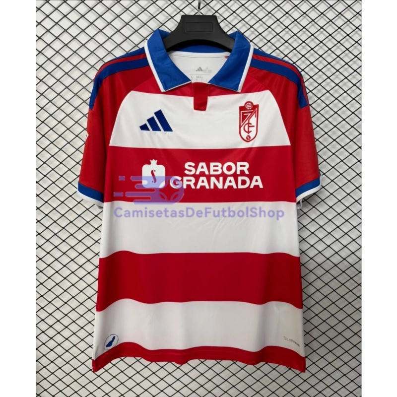 Camiseta Granada 2026/2027 1ª Equipación Rojo/Blanco con Parche La Liga
