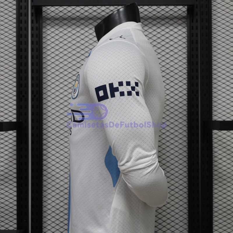 Camiseta Manchester City 2026/2027 3ª Equipación ML Blanco (EDICIÓN JUGADOR)
