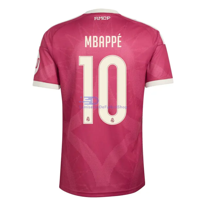 Camiseta MBAPPÉ 10 Real Madrid 2026/2027 3ª Equipación Rosao con Parche HP