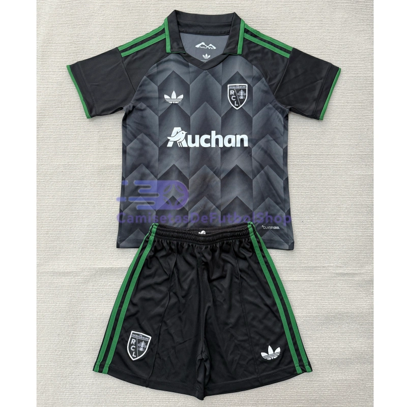 Camiseta RC Lens 2026/2027 2ª Equipación Negro/Verde Niño Kit