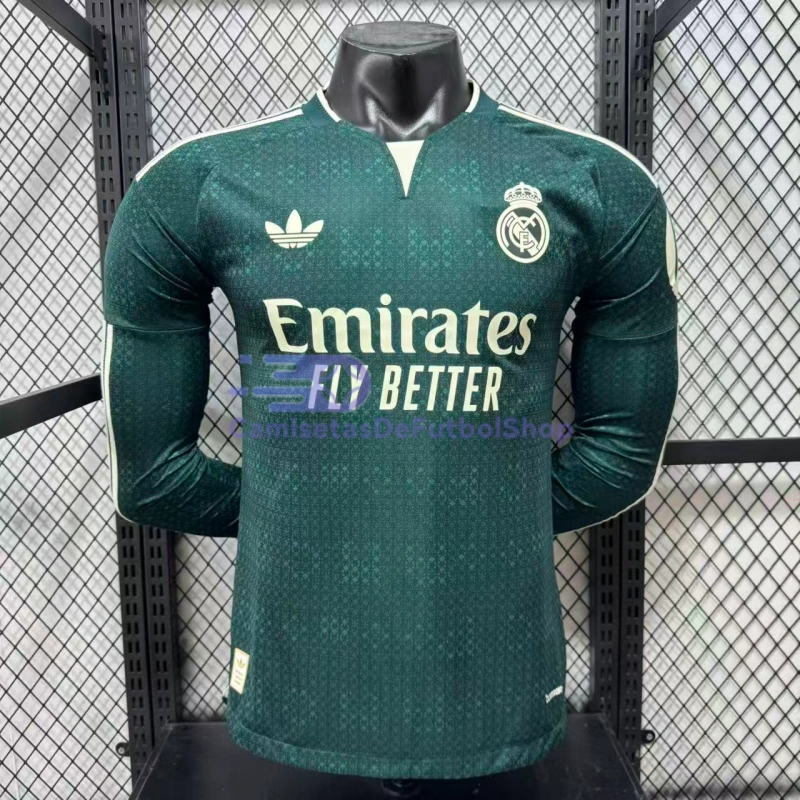 Camiseta Real Madrid 2026/2027 2ª Equipación ML Verde Oscuro (EDICIÓN JUGADOR)