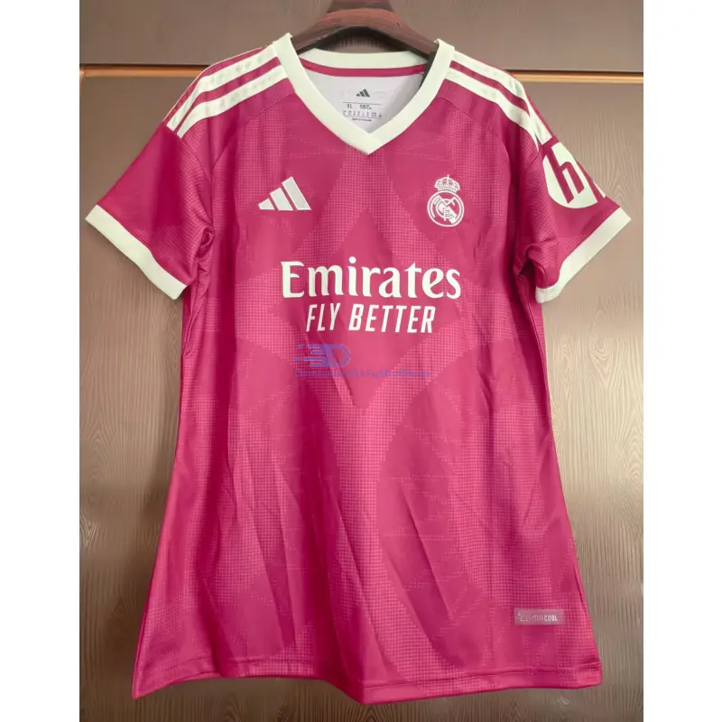 Camiseta Real Madrid 2026/2027 3ª Equipación Rosa Mujer con Parche HP