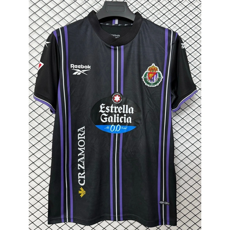 Camiseta Real Valladolid 2026/2027 2ª Equipación Negro con Parche La Liga