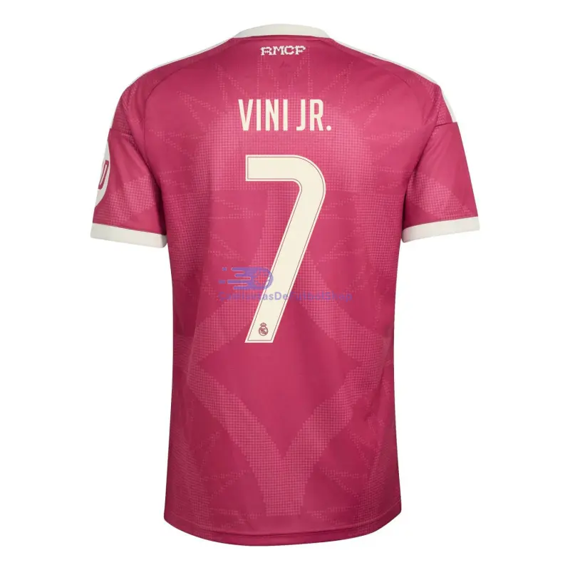 Camiseta VINI JR. 7 Real Madrid 2026/2027 3ª Equipación Rosa con Parche HP