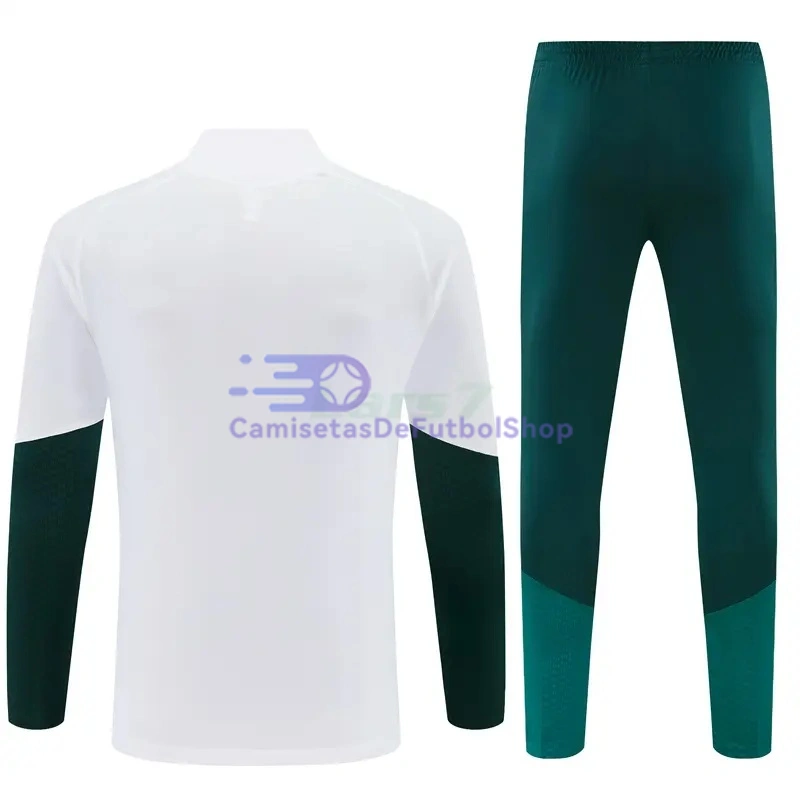 Sudadera De Entrenamiento Real Madrid 2026/2027 Niño Kit Blanco/Verde Oscuro