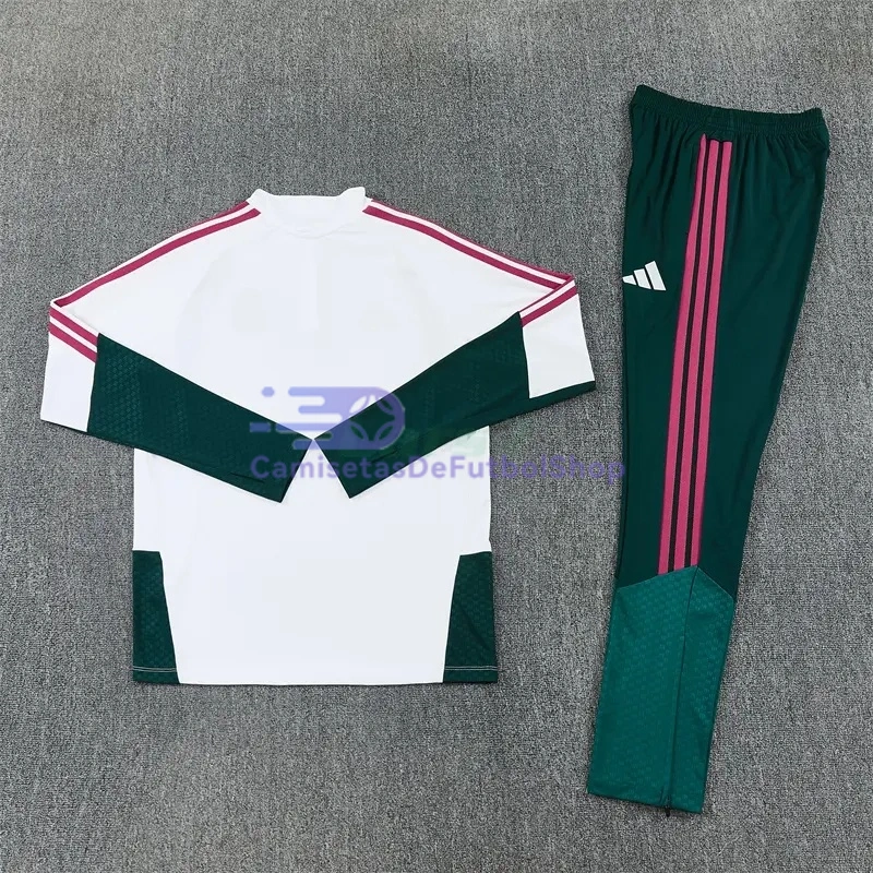 Sudadera De Entrenamiento Real Madrid 2026/2027 Niño Kit Blanco/Verde Oscuro