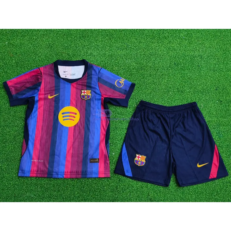 Camiseta Barcelona 2026/2027 1ª Equipación Azul/Rojo Niño Kit (EDICIÓN JUGADOR)