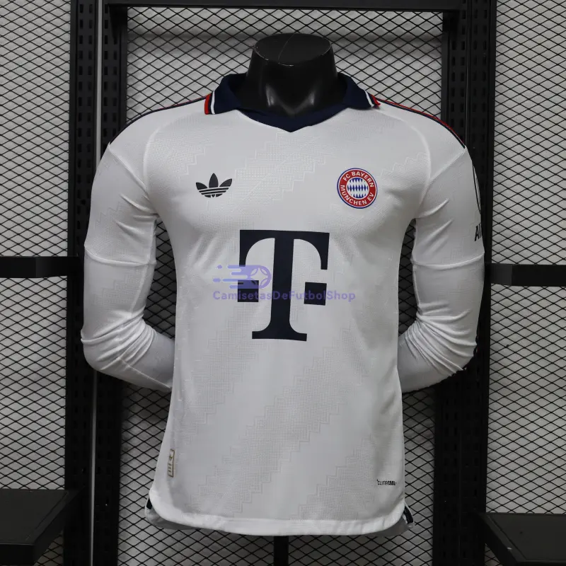 Camiseta Bayern Múnich 2026/2027 2ª Equipación ML Blanco (EDICIÓN JUGADOR)