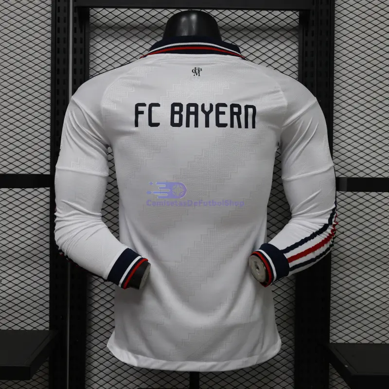 Camiseta Bayern Múnich 2026/2027 2ª Equipación ML Blanco (EDICIÓN JUGADOR)