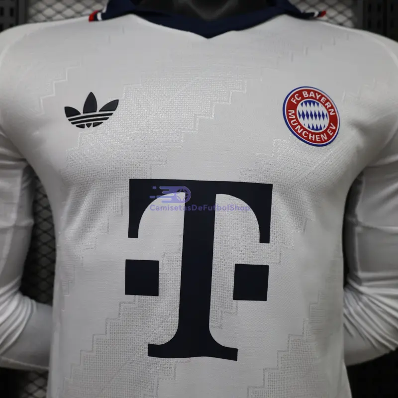 Camiseta Bayern Múnich 2026/2027 2ª Equipación ML Blanco (EDICIÓN JUGADOR)