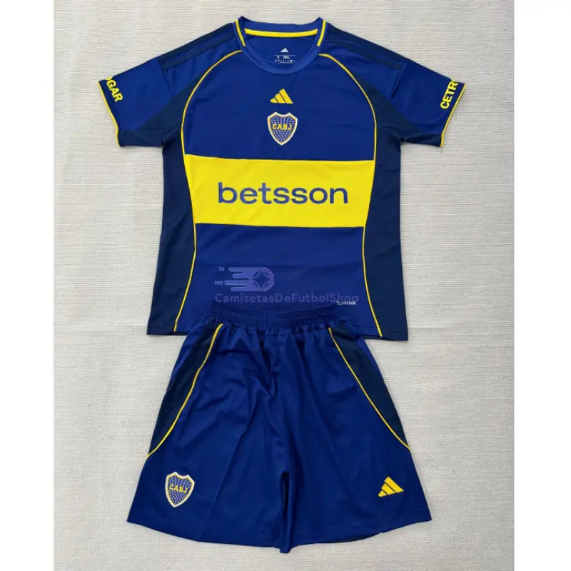 Camiseta Boca Juniors 25 Aniversario Edición 2026/2027 Azul Niño Kit