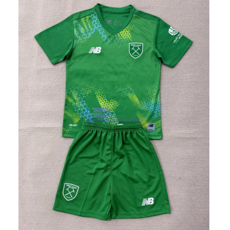 Camiseta de Portero West Ham United 2026/2027 1ª Equipación 2026/2027 Verde Niño Kit