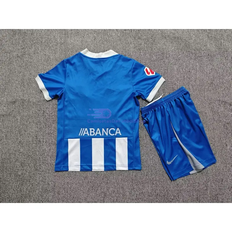 Camiseta Deportivo de La Coruña 2026/2027 1ª Equipación Azul/Blanco Niño Kit con Parche La Liga