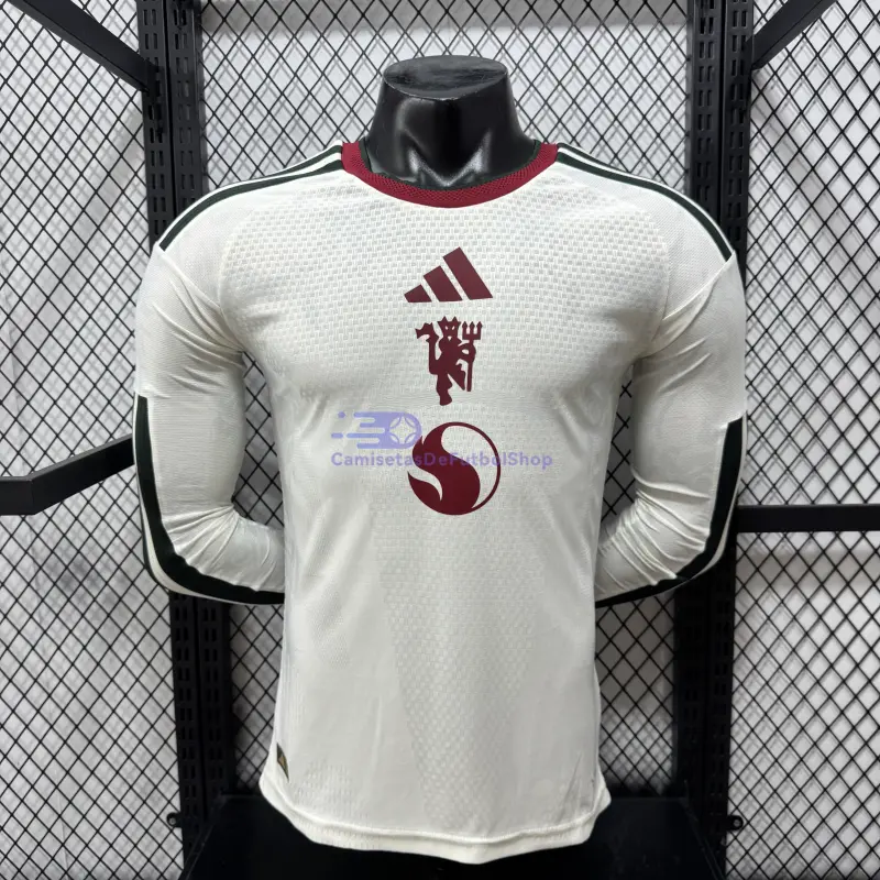 Camiseta Manchester United 2026/2027 3ª Equipación ML Blanco (EDICIÓN JUGADOR)