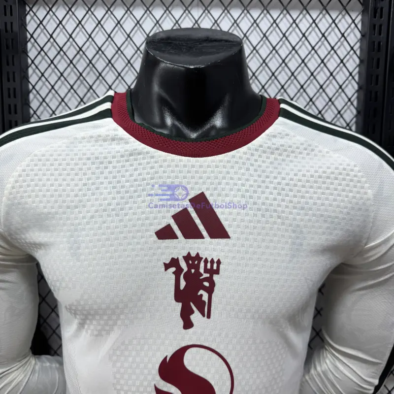 Camiseta Manchester United 2026/2027 3ª Equipación ML Blanco (EDICIÓN JUGADOR)