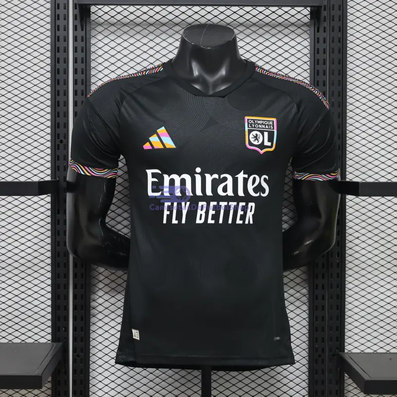 Camiseta Olympique De Lyon 2026/2027 3ª Equipación Negro (EDICIÓN JUGADOR)