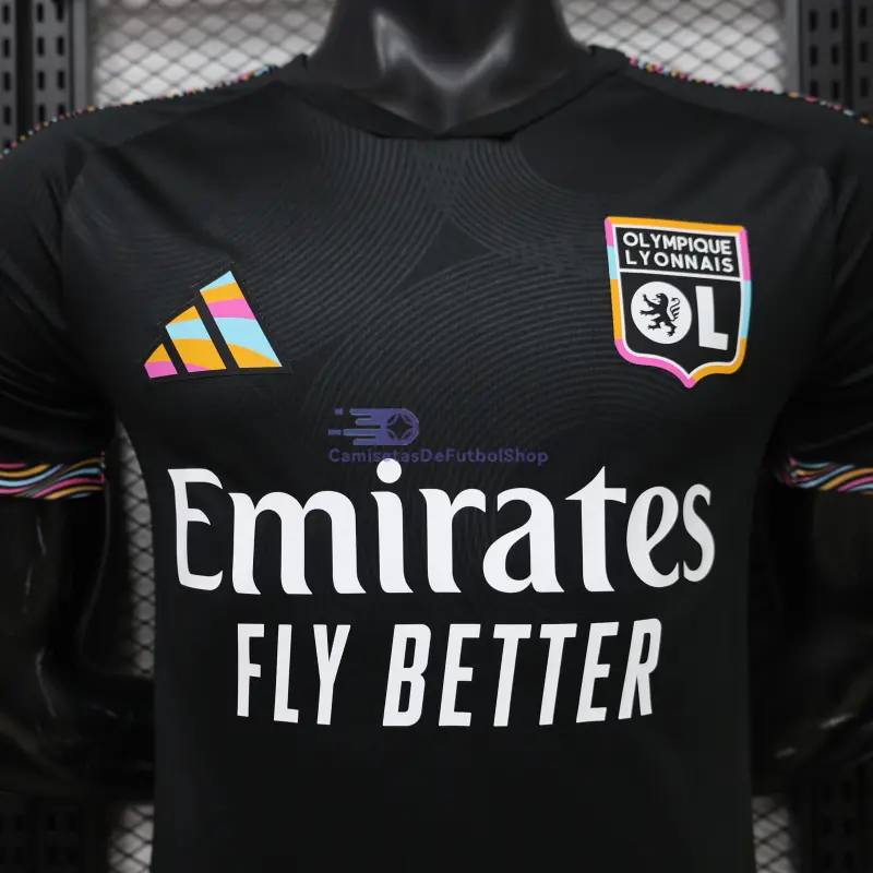 Camiseta Olympique De Lyon 2026/2027 3ª Equipación Negro (EDICIÓN JUGADOR)