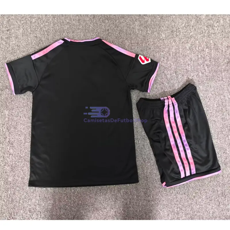 Camiseta Sevilla FC 2026/2027 3ª Equipación Negro Niño Kit con Parche La Liga