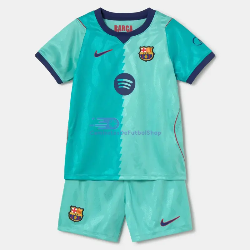 Camiseta Barcelona 2026/2027 3ª Equipación Verde Niño Kit