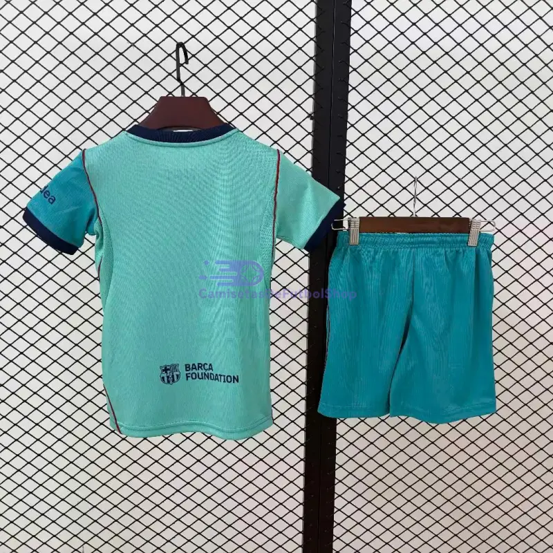 Camiseta Barcelona 2026/2027 3ª Equipación Verde Niño Kit
