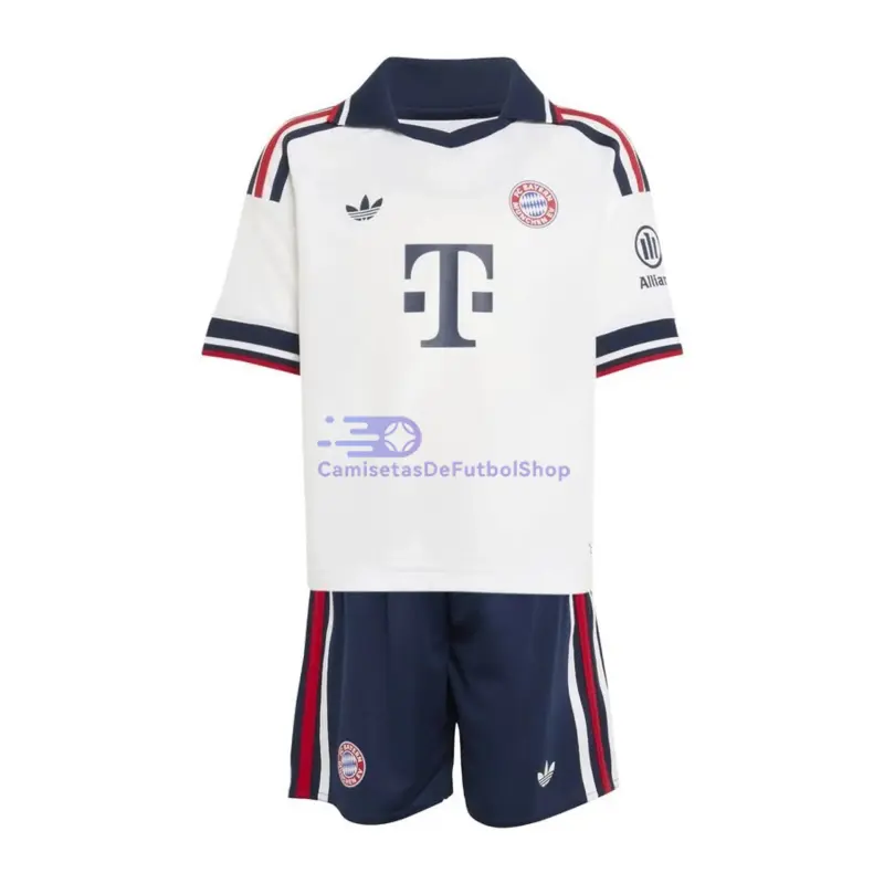 Camiseta Bayern Múnich 2026/2027 2ª Equipación Blanco Niño Kit