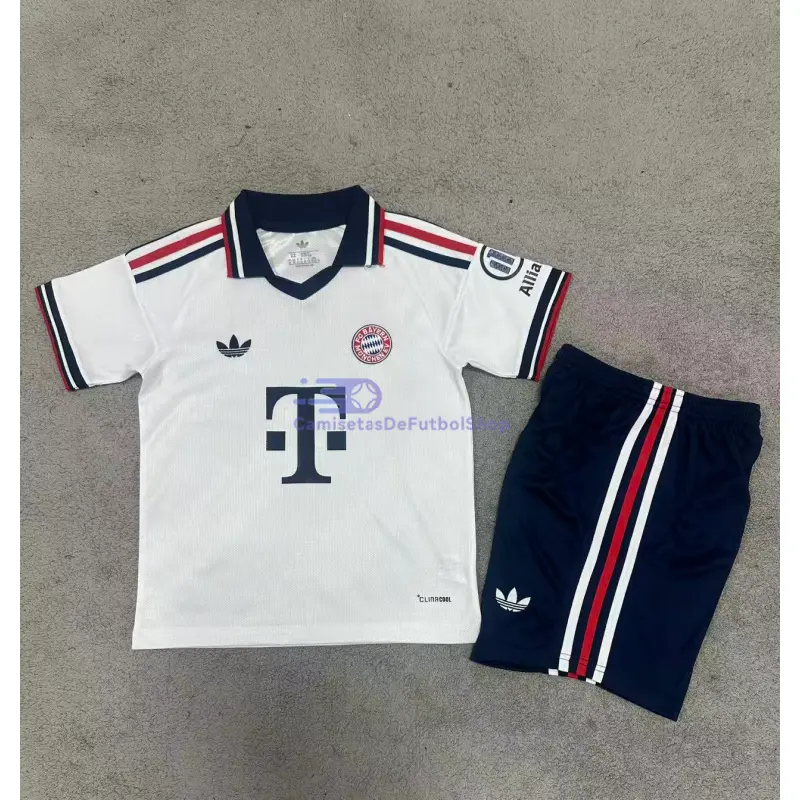 Camiseta Bayern Múnich 2026/2027 2ª Equipación Blanco Niño Kit