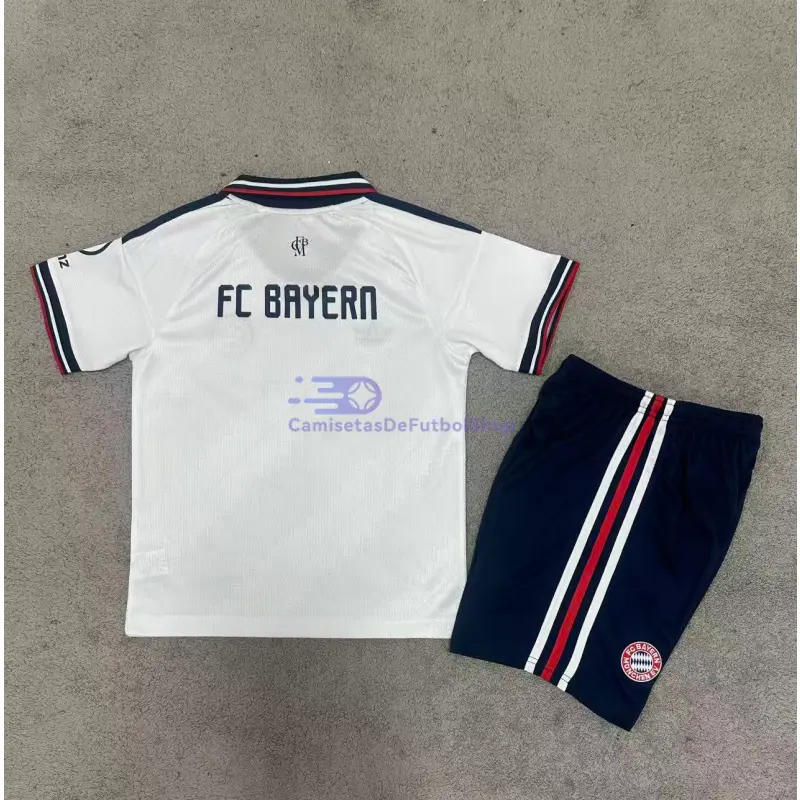 Camiseta Bayern Múnich 2026/2027 2ª Equipación Blanco Niño Kit