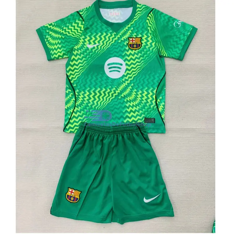 Camiseta de Portero Barcelona 2026/2027 1ª Equipación Verde Niño Kit