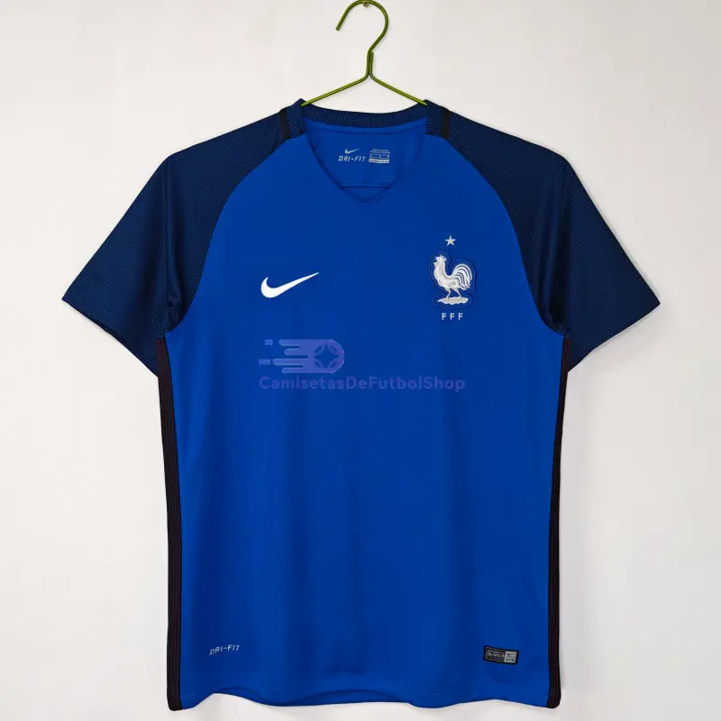 Camiseta Francia 2016 1ª Equipación Retro Azul