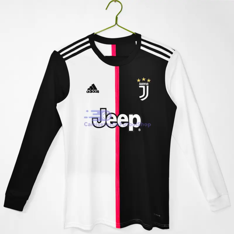 Camiseta Juventus 2019/20 1ª Equipación Retro ML Negro/Blanco