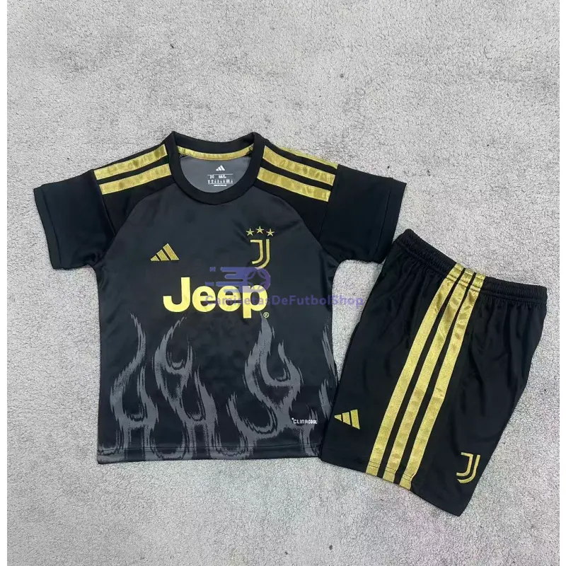 Camiseta Juventus 2026/2027 3ª Equipación Negro Niño Kit