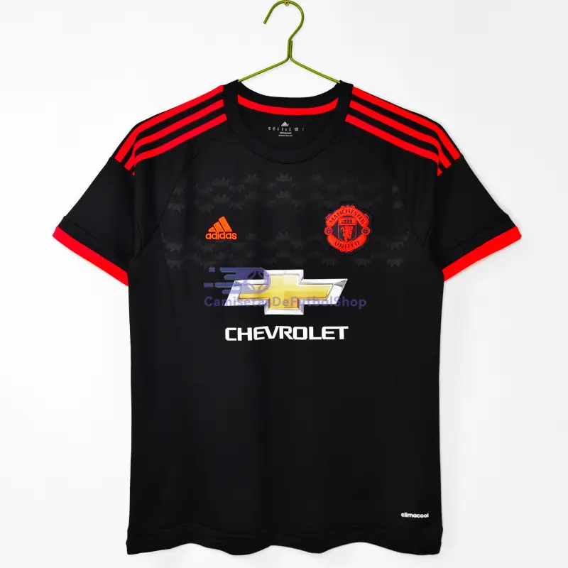 Camiseta Manchester 2015/16 United 3ª Equipación Retro Negro