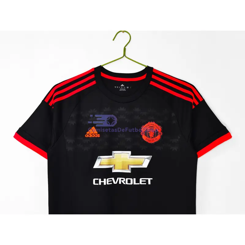 Camiseta Manchester 2015/16 United 3ª Equipación Retro Negro