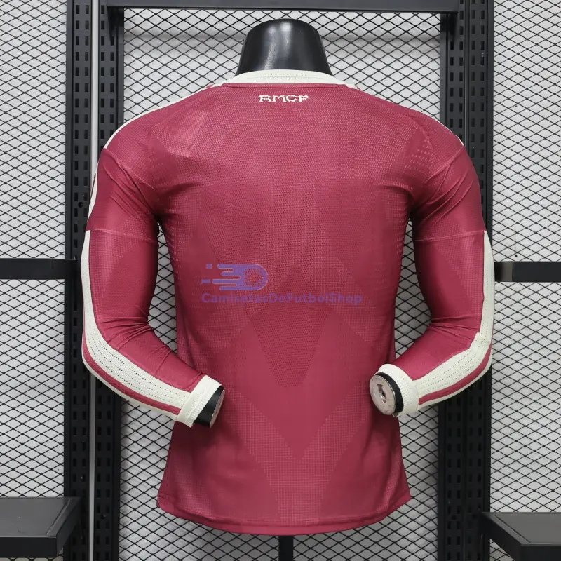 Camiseta Real Madrid 2026/2027 3ª Equipación ML Rosa con Parche HP (EDICIÓN JUGADOR)