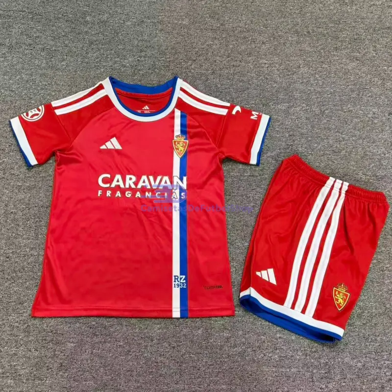 Camiseta Real Zaragoza 2026/2027 2ª Equipación Rojo Niño Kit