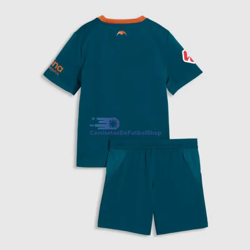 Camiseta Valencia 2026/2027 2ª Equipación Azul Niño Kit con Parche La Liga