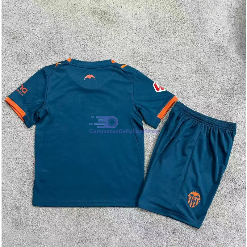 Camiseta Valencia 2026/2027 2ª Equipación Azul Niño Kit con Parche La Liga