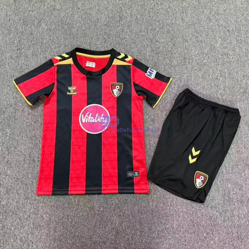 Camiseta AFC Bournemouth 2026/2027 1ª Equipación Rojo/Negro Niño Kit