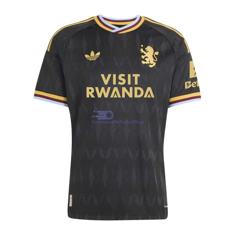 Camiseta Aston Villa 2026/2027 2ª Equipación Negro con Patrocinador